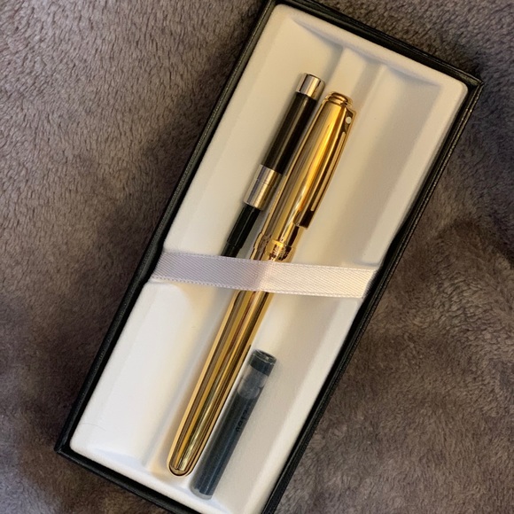 22k Gold Plate Sheaffer Prelude Fountain Pen Fine Men